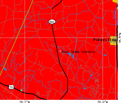 Buck Swamp township, NC map