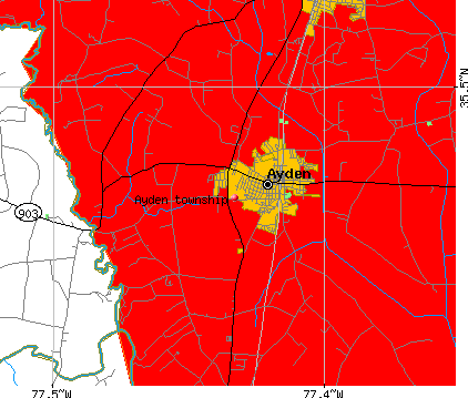Ayden township, NC map