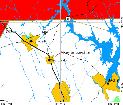 Harris township, NC map