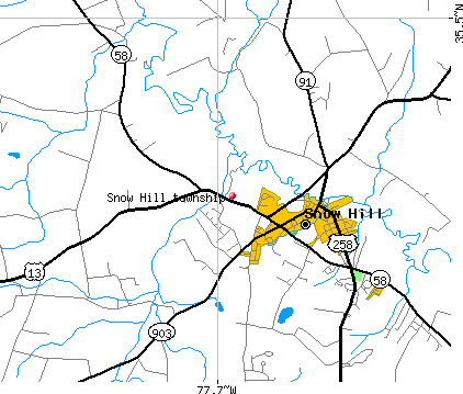 Snow Hill township, NC map