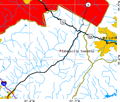 Edneyville township, NC map