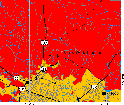 Stoney Creek township, NC map