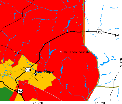 Saulston township, NC map