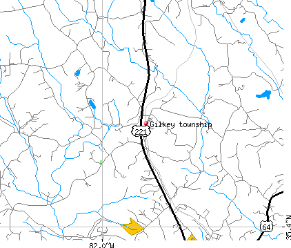 Gilkey township, NC map