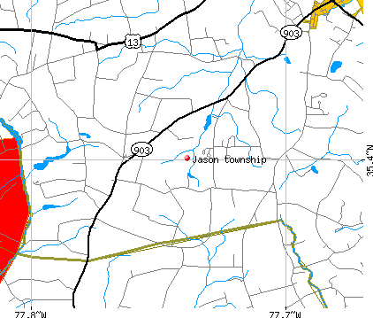 Jason township, NC map
