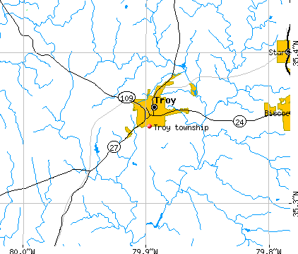 Troy township, NC map