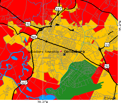 Goldsboro township, NC map