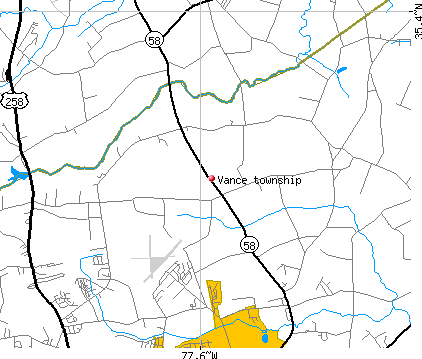 Vance township, NC map