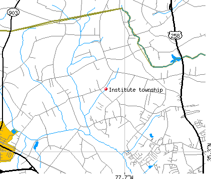 Institute township, NC map