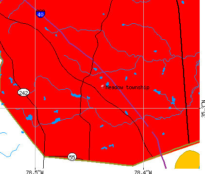 Meadow township, NC map