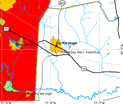Moseley Hall township, NC map