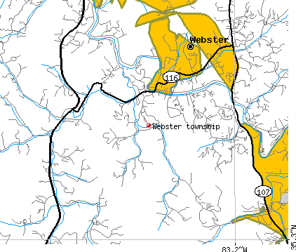 Webster township, NC map