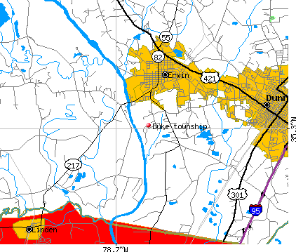 Duke township, NC map