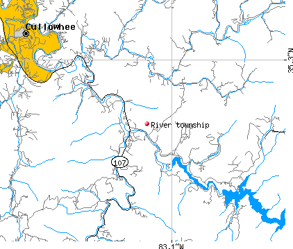 River township, NC map