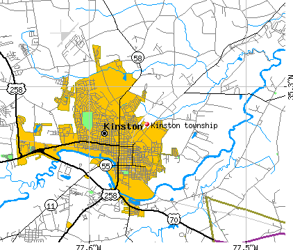 Kinston township, NC map