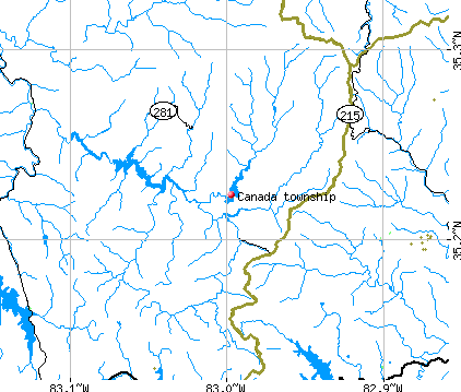 Canada township, NC map