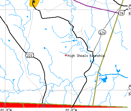 High Shoals township, NC map