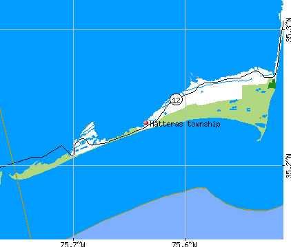 Hatteras township, NC map