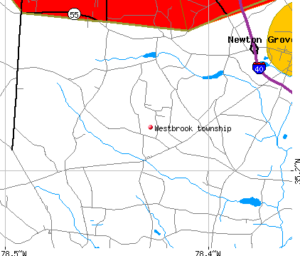 Westbrook township, NC map