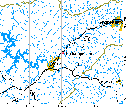Murphy township, NC map
