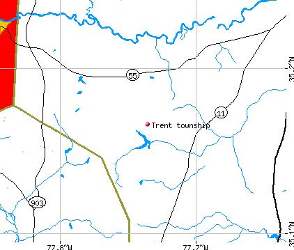 Trent township, NC map