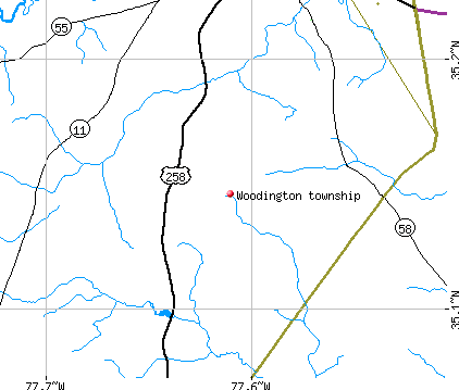 Woodington township, NC map