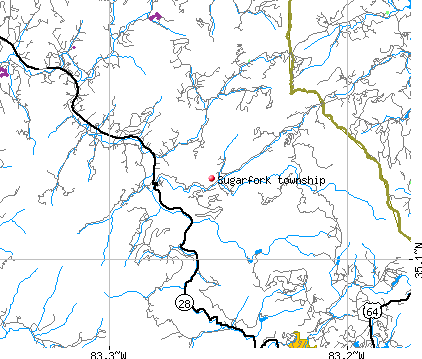 Sugarfork township, NC map
