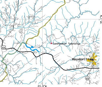 Sweetwater township, NC map