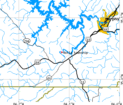 Notla township, NC map