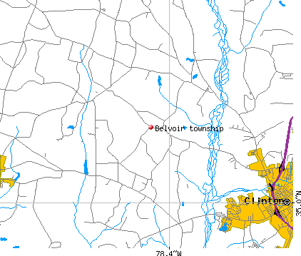 Belvoir township, NC map