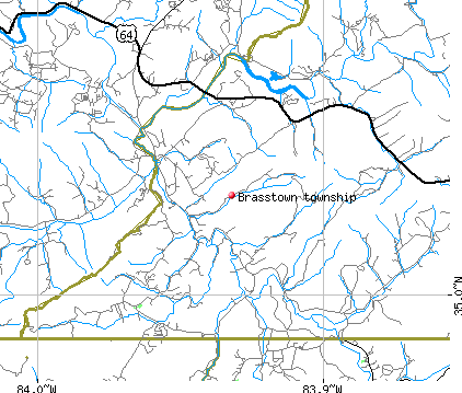 Brasstown township, NC map