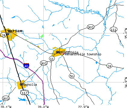 Kenansville township, NC map