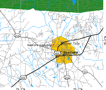 Raeford township, NC map