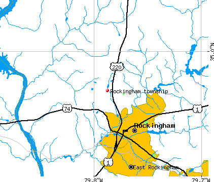 Rockingham township, NC map