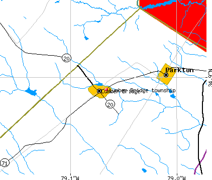 Lumber Bridge township, NC map