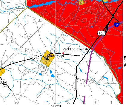 Parkton township, NC map