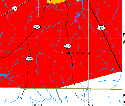 Buford township, NC map