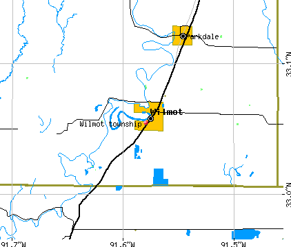 Wilmot township, AR map