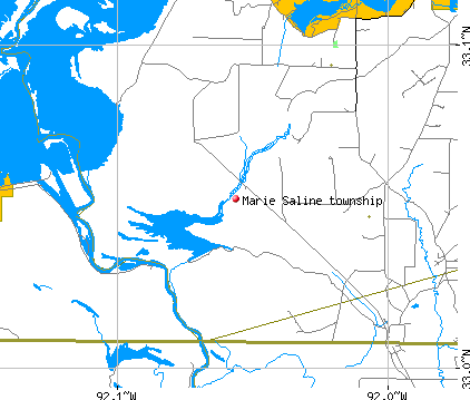 Marie Saline township, AR map