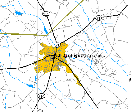 Red Springs township, NC map