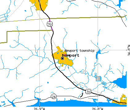 Newport township, NC map