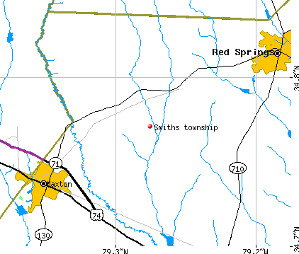 Smiths township, NC map