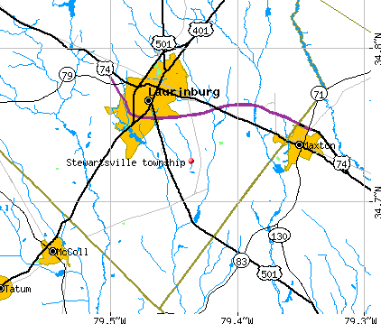 Stewartsville township, NC map