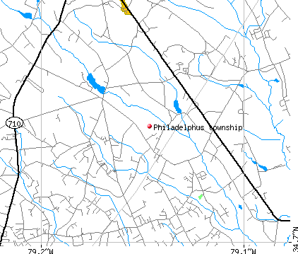 Philadelphus township, NC map