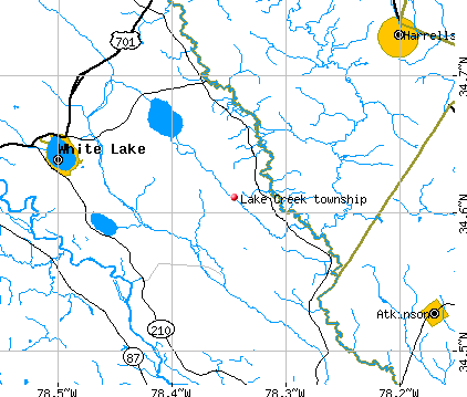Lake Creek township, NC map