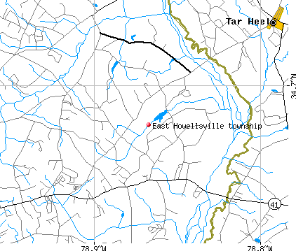 East Howellsville township, NC map