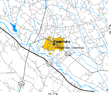 Pembroke township, NC map