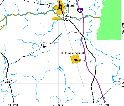 Union township, NC map