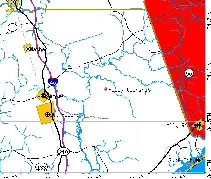 Holly township, NC map