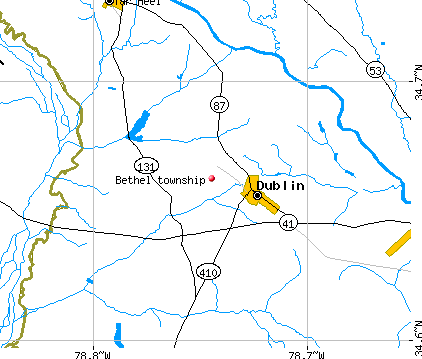 Bethel township, NC map
